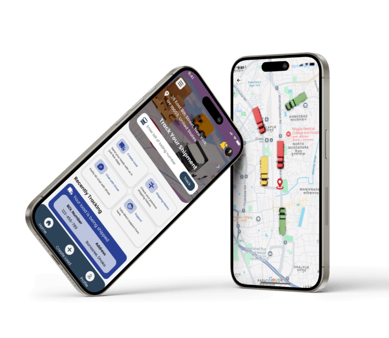 Mobile phones displaying the app